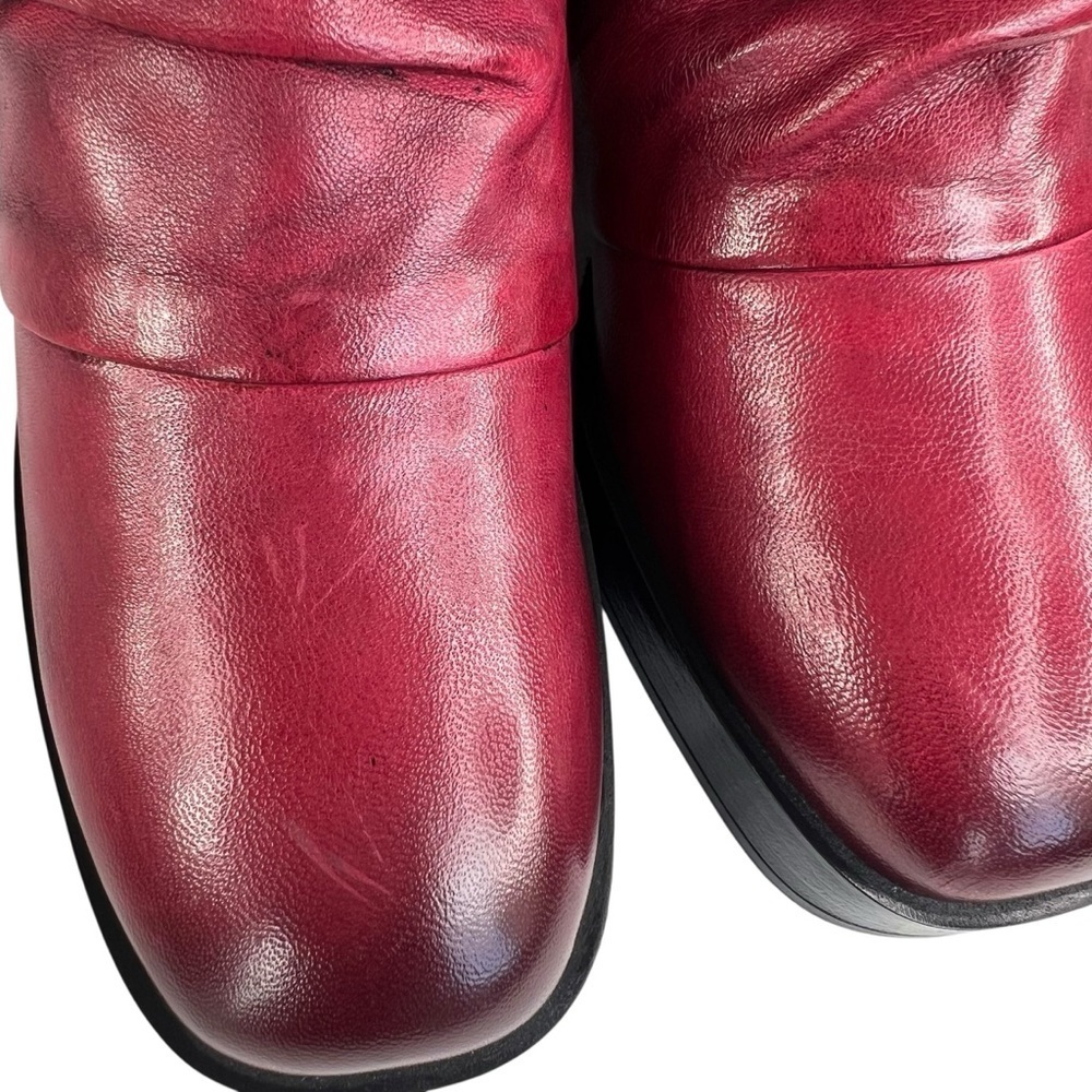 Miz Mooz Leather Buckled Ankle Boots- Macee Crimson Red EU 40 (US 9-9.5) NWOT - Picture 5 of 16
